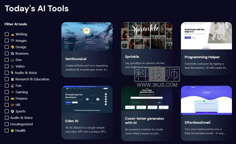 SaaS Al Tools - AI人工智能工具集合网站