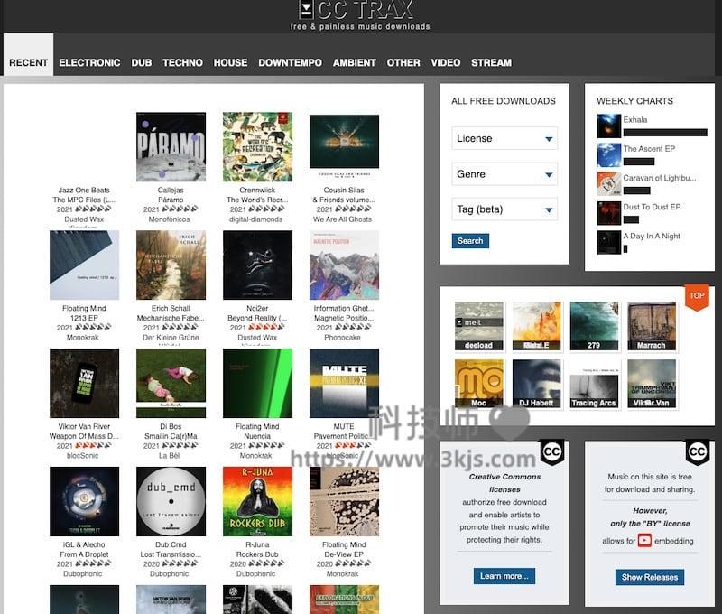 cctrax - 无版权音乐下载网站(含下载教程)