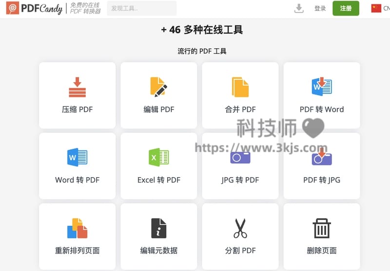 PDFcandy - 免费pdf在线转换器(含使用教程)