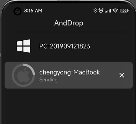 AndDrop - 安卓设备发送文件到Mac/Windows电脑(含教程)