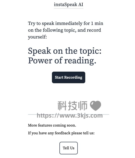 instaSpeak AI - 在线学英语口语网站(含教程)