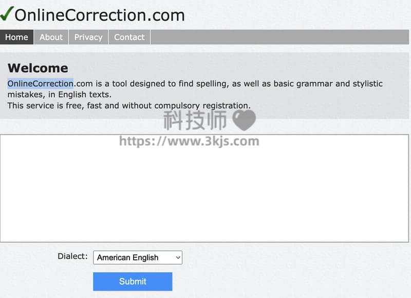 OnlineCorrection - 英语语法检查在线工具(含教程)