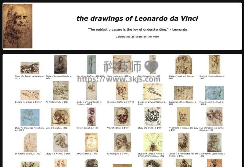 the drawings of Leonardo da Vinci - 达芬奇的画在线画廊