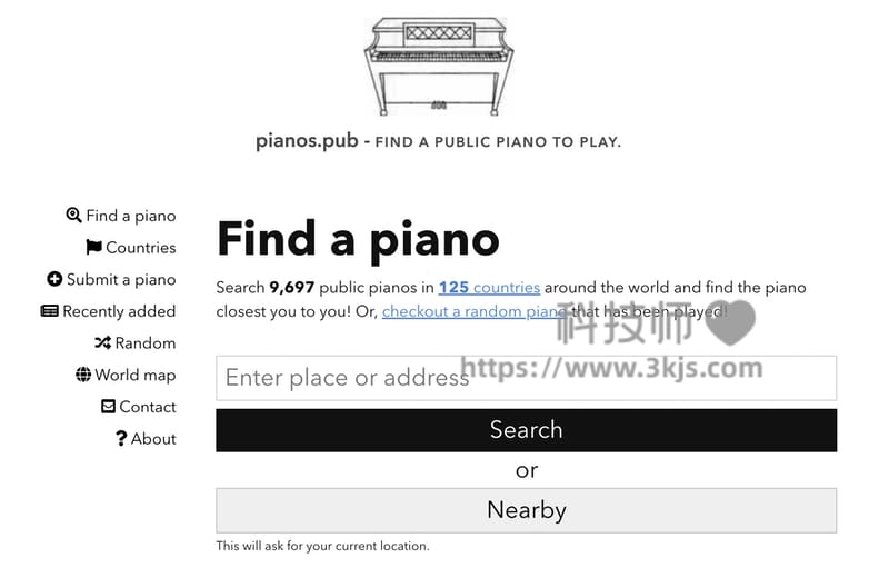 Pianos.pub - 公共钢琴的在线查找平台(含教程)