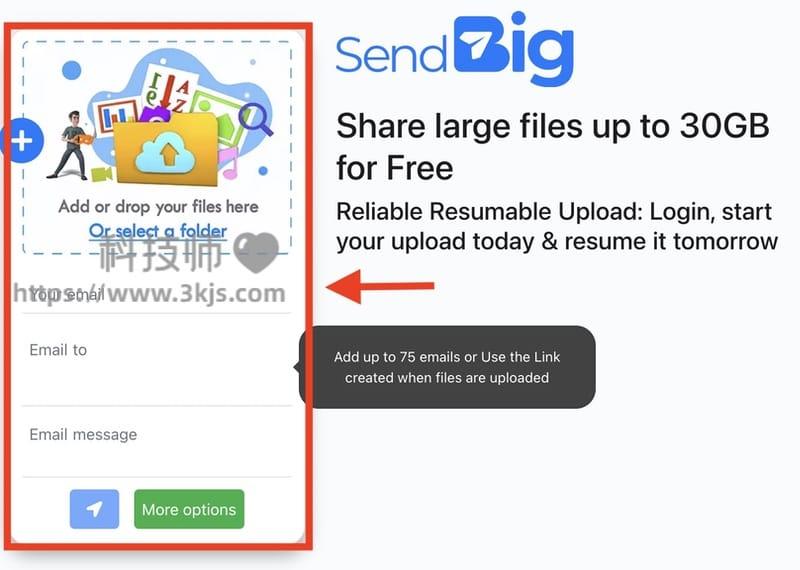 SendBig - 支持30GB单文件的免费网盘(含教程)