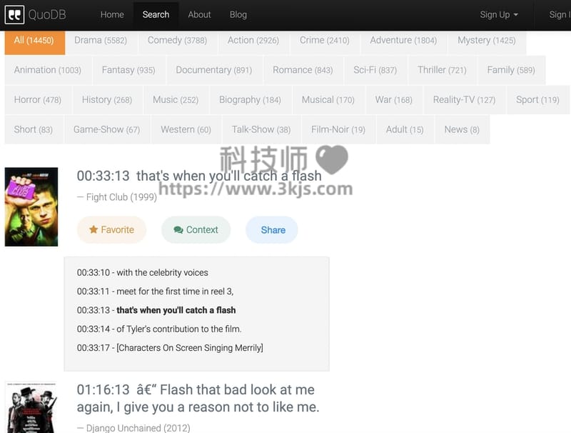 QuoDB - 电影台词在线网站(含教程)
