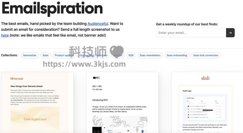 Emailspiration - 英文邮件格式模板免费网站