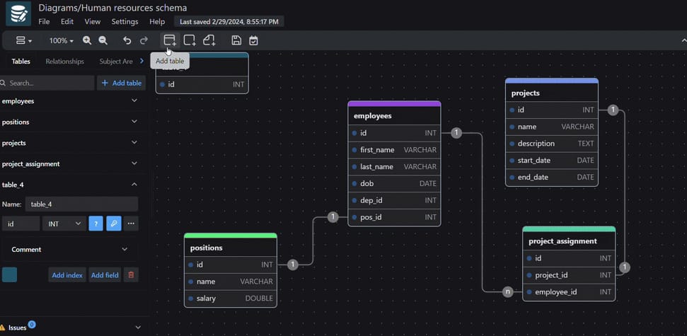 drawDB - 数据库结构图设计工具