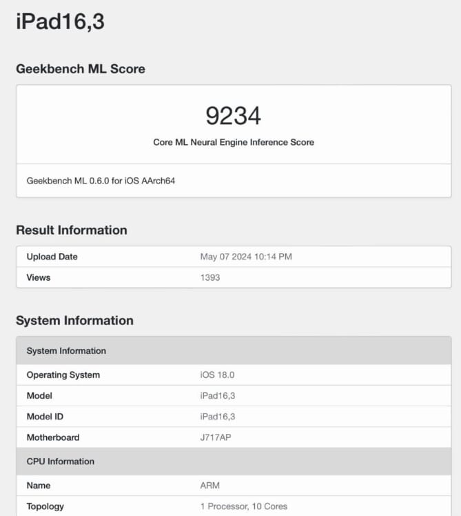 新款iPad Pro M4处理器跑分曝光，性能惊人提升