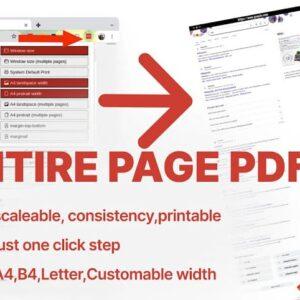 Just-One-Page-PDF ：网页转PDF的Chrome插件