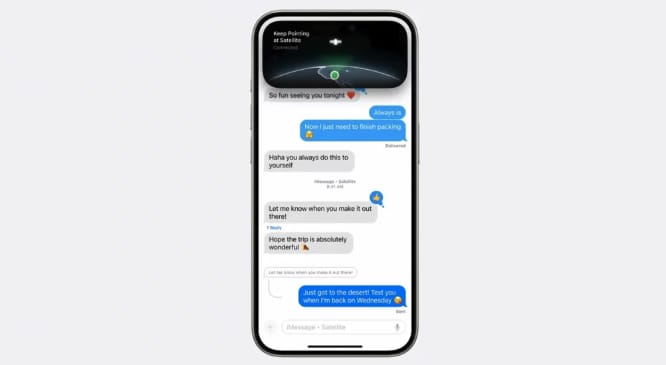 苹果 iOS 18 将支持通过卫星发送短信和 iMessage