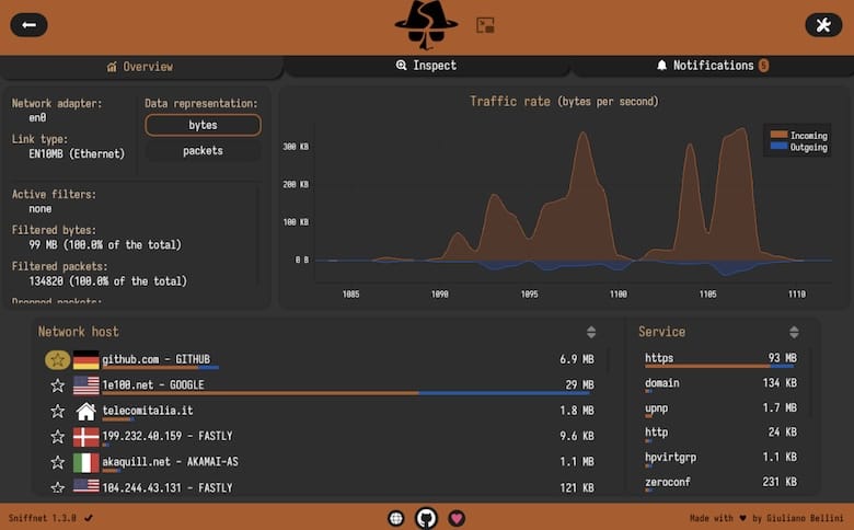 Sniffnet - 网络流量监控工具