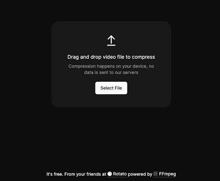 rotato compress - 基于网页端的视频压缩工具