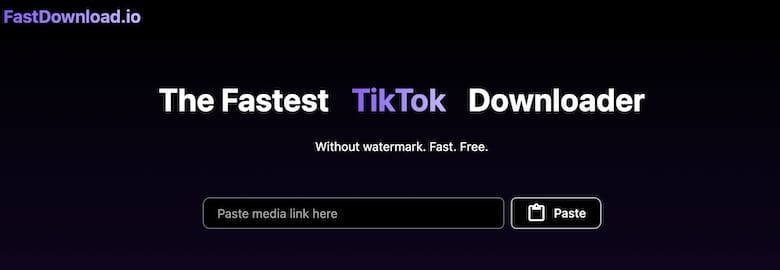 FastDownload.io -  TikTok视频和 YouTube Shorts 短视频下载工具