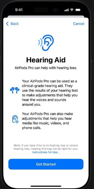 標題：AirPods Pro 加入聽力輔助功能 衝擊傳統助聽器市場