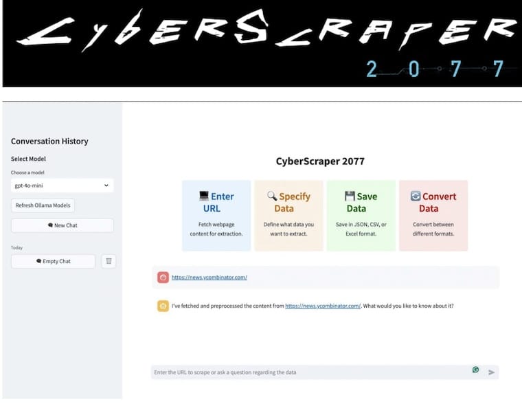 CyberScraper 2077 （基于AI的网络爬虫工具）简介