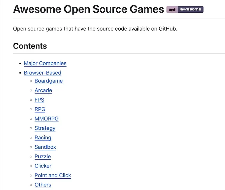 Awesome Open Source Games - 开源免费游戏合集
